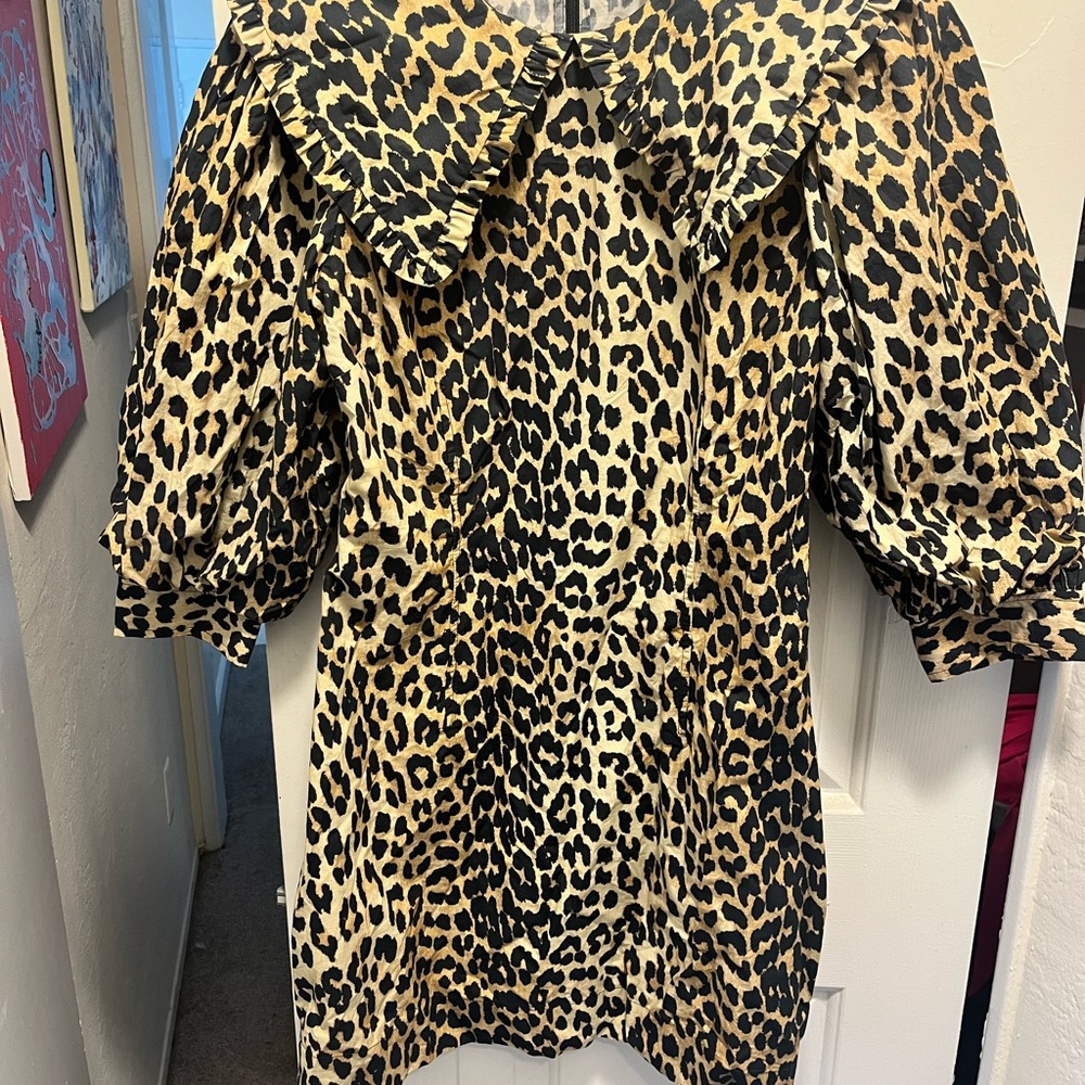 Ganni Leopard print mini